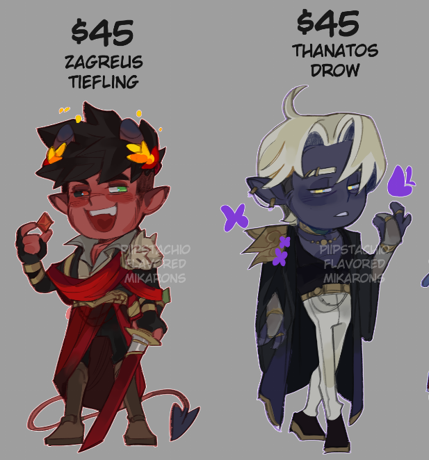 piipstachio's tweet photo. ‼️ THIS IS URGENT / IMPORTANT
Open tiefling adopt/adoptables ! (and one drow) , rent is due like tomorrow and I just need to pay it before the deadline so claiming 3 or 2 would be helpful 

inf below + r/ts are appreciated ⤵♥ https://t.co/rWVqlb21ke