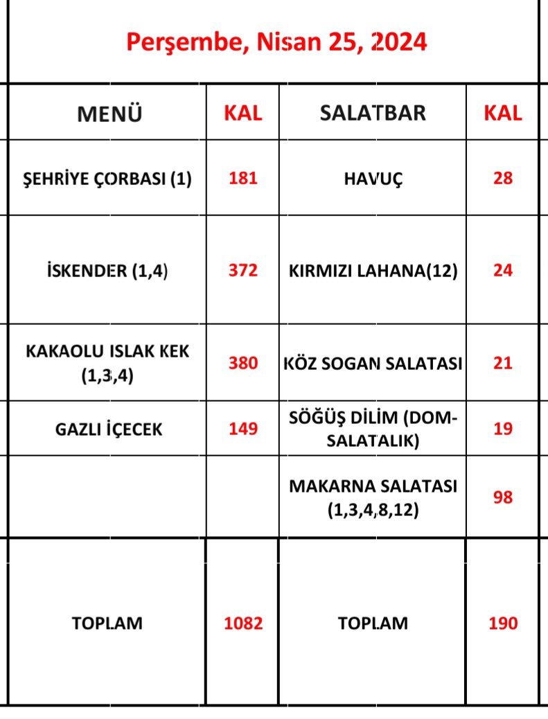 İBB yurtlarında bu akşam verilen menü:

-İskender
-Çorba
-Salata
-Kakaolu ıslak kek
-İçecek