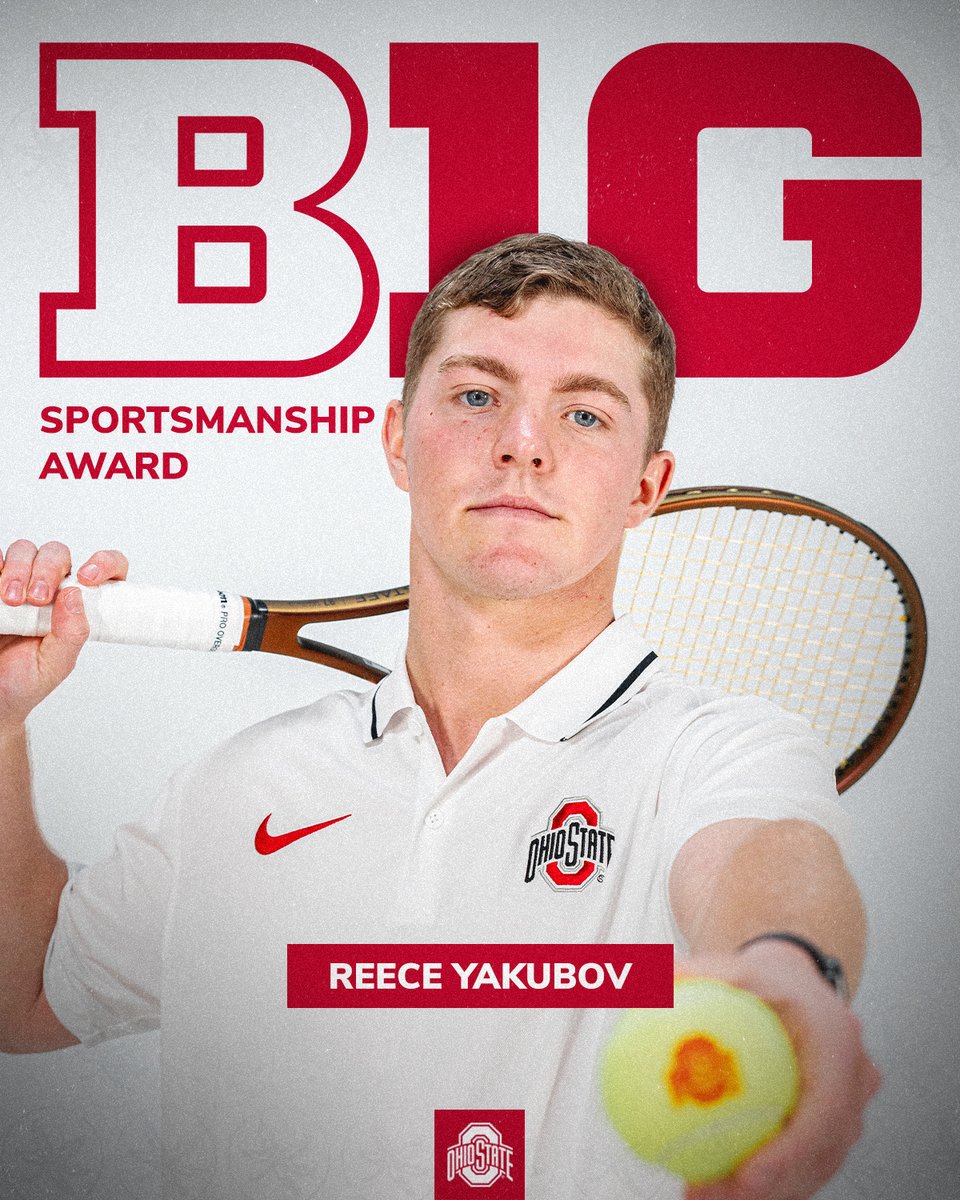 This year's Big Ten Sportsmanship Award winner is Reece Yakubov! The Biology major is is a three-time OSU Scholar-Athlete #GoBucks