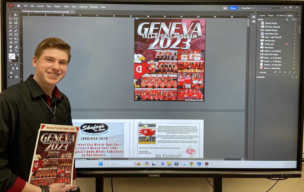 🌟Shoutout to Bruce Bixel (Senior) who's been rocking graphic design since sophomore year!👏Bruce took on the challenge of creating our Athletic programs, saving the Boosters money and delivering amazing designs. Thank you, Bruce, for your awesome work! 🎨🏆 #GraphicDesign