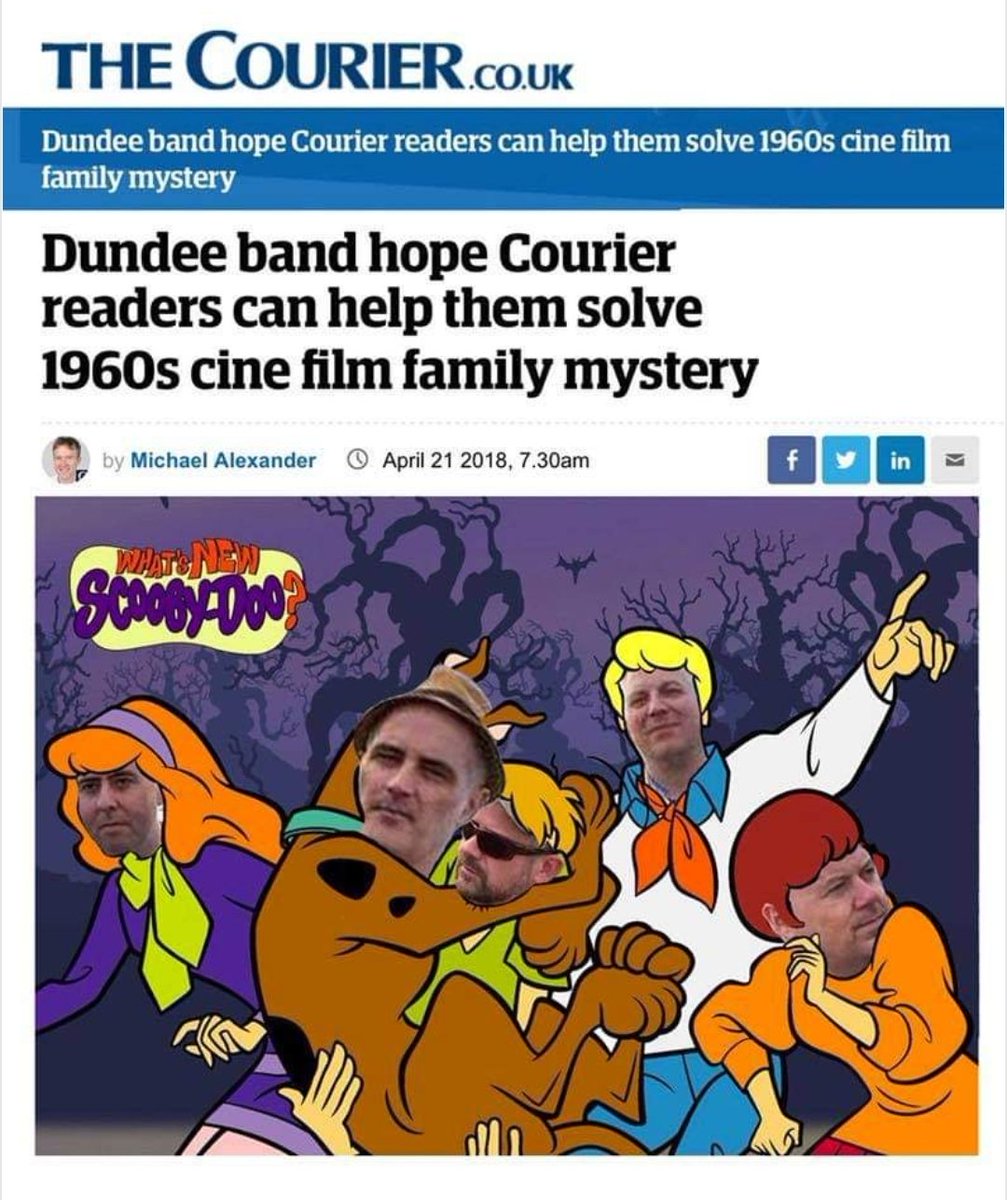 That time the Dundee Courier mocked us up as Scooby Doo and the Gang.  :)

Here's the film
youtu.be/1q8NcO6qd_A?si…