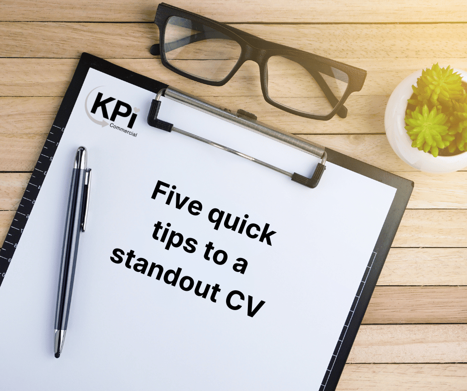 Five quick tips to help you achieve a standout CV from KPI Recruiting. Read more here: bit.ly/KPIstandoutcv #cvwriting #cvtips #jobsearch #loveyourjob