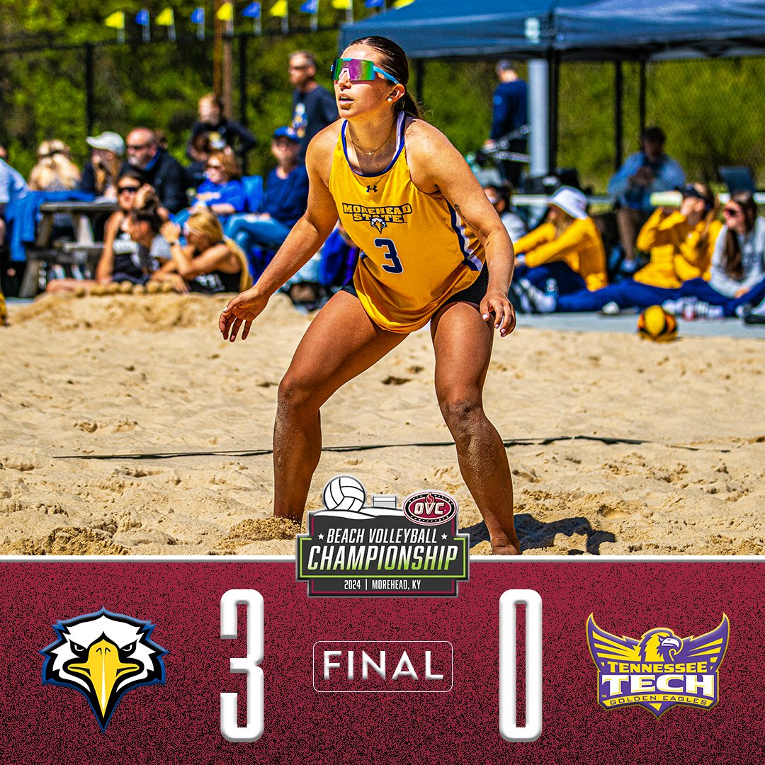 OVCSports's tweet image. Morehead State 𝑾𝑰𝑵𝑺 the first match of the day🏖🏐

#LetsSoar | #OVCit