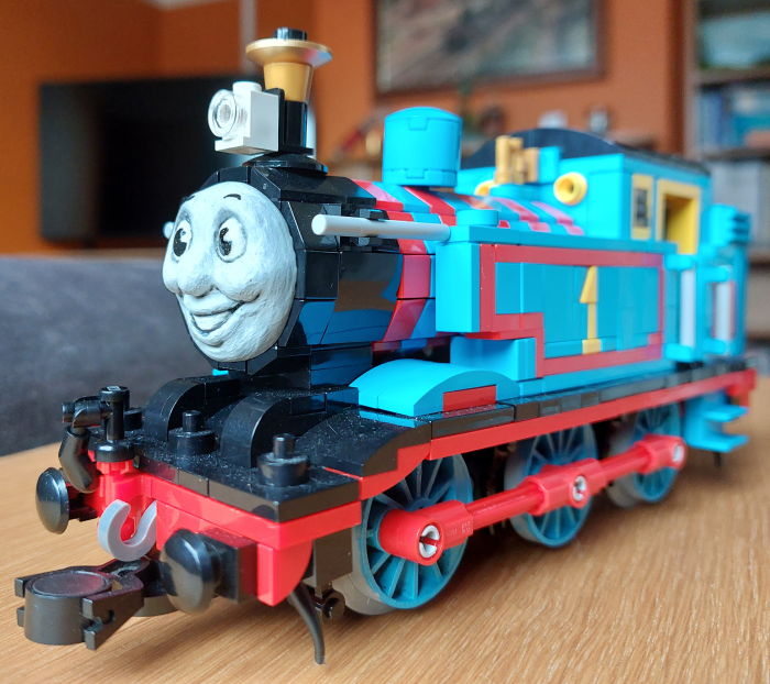 It's been a while since I've shared any of my LEGO trains but I've still been working on things behind the scenes 😉 Introducing my new, improved, and FACED model of Thomas the Tank Engine!!!