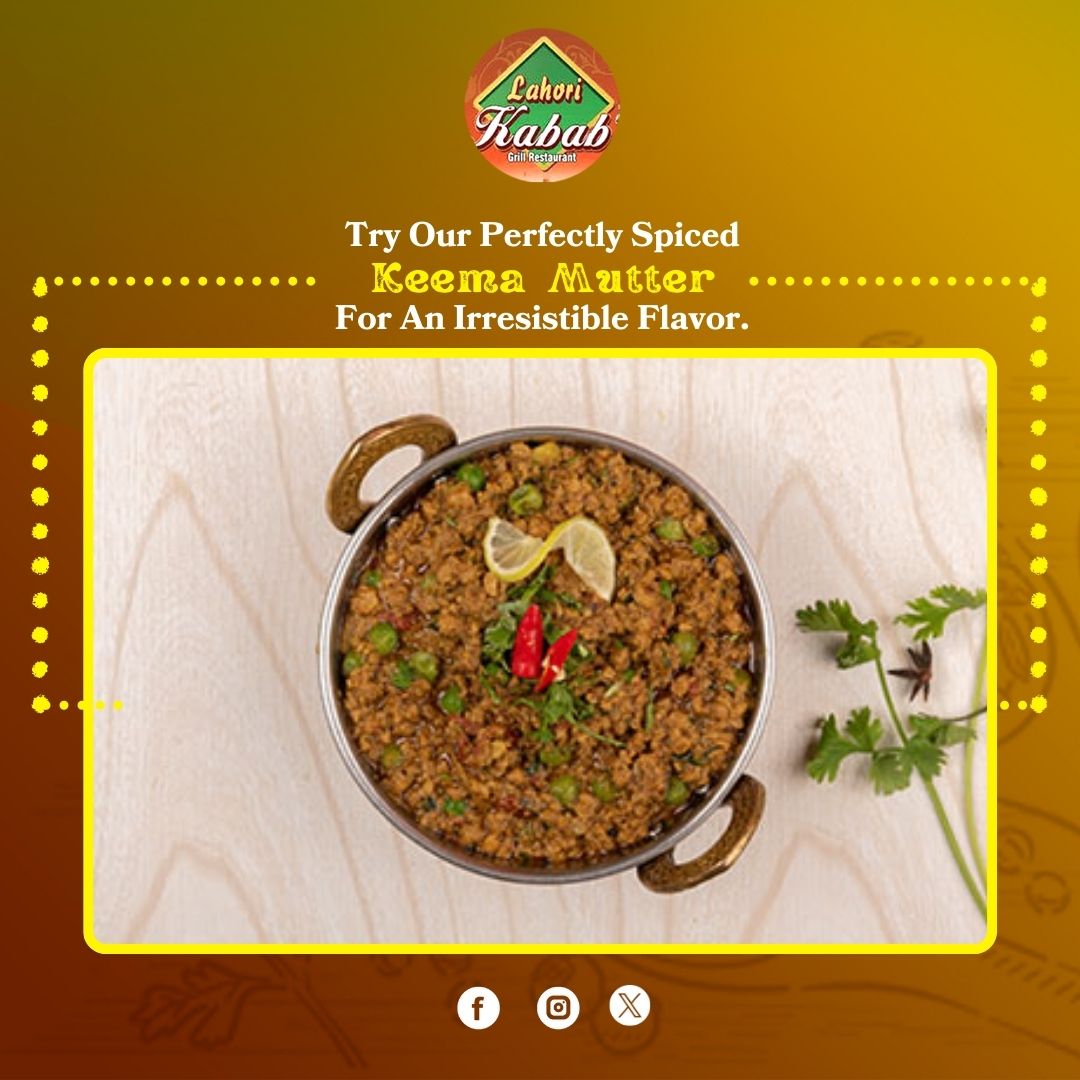 Satisfy your cravings with our flavorful Keema Mutter with succulent minced chicken seasoned irresistibly for a burst of flavor.

Call us Now: +1 717-547-6062
#lahorikababandgrill #Lahoriflavors #pakistanifood #indianfood #Restaurant #keemamutter  #mincedchicken #thursdayfeels