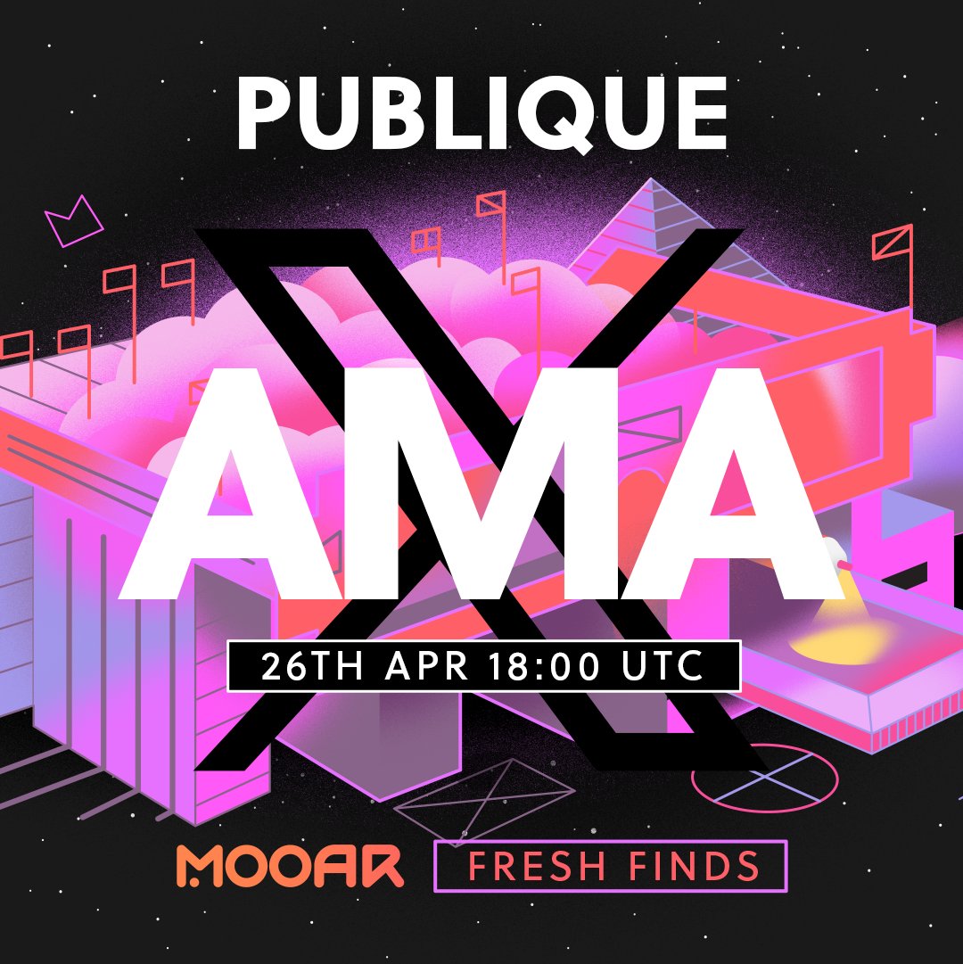 😺 Join us for an #AMA with @publique_world! 📅 Date: Friday, April 26th ⏰ Time: 18:00 UTC 🔗 twitter.com/i/spaces/1vOxw… We're giving away 200 GMT: 💸 100 GMT for 💖 & 🔁 💸 2 x 50 GMT for the best questions—drop yours in the comments! 🐀🐦 Even the smallest characters in