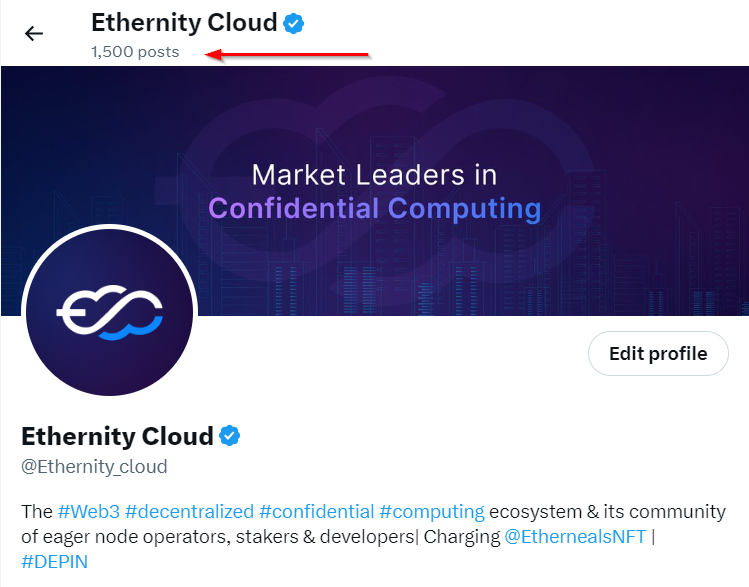 Celebrating 1500 tweets and counting! From insightful ecosystem updates to achievements and celebrations, thank you for being part of our journey. 
Here's to the next 1500! 🚀 

#Milestone #Celebration #Web3 #DePIn $ECLD
