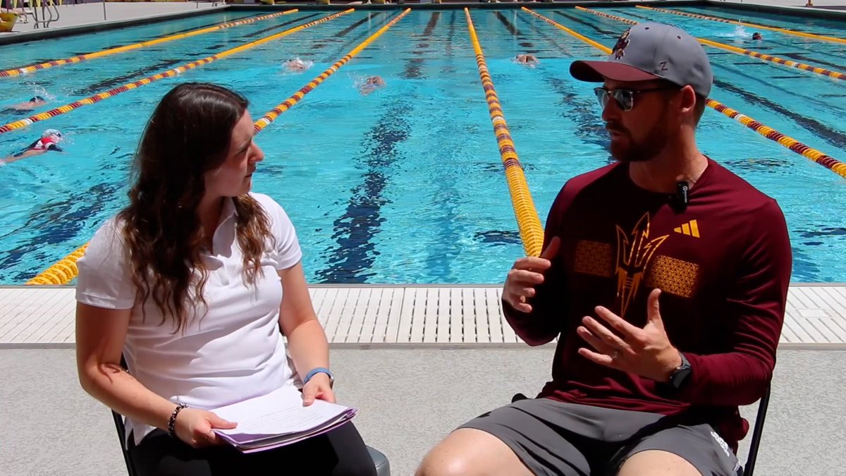 CronkiteSports's tweet image. Check out the latest Sun Devil Sitdown, where our @caseymcnultyy goes in-depth with new ASU Swim &amp;amp; Dive head coach Herbie Behm (@SirHerb_the3rd) on taking over a national championship-winning program, coaching philosophies and passion for ASU.

📺: youtu.be/BMy7IfHsDP0?si…