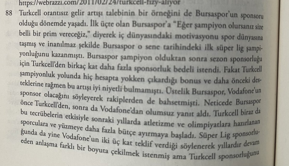 Turkcell’in eski CEO’su Süreyya Ciliv’in Global İş Dünyasında Sıradışı Bir Lider adlı kitabında Bursaspor ile ilgili bir anekdot…