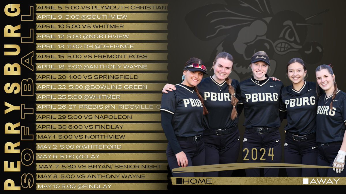Updated schedule 🥎