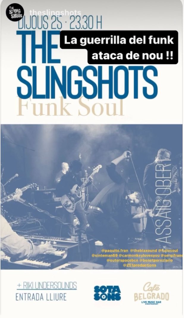 Això és aquesta notx, assaig obert al <a href="/CafeBelgrado/">Cafe Belgrado</a> de la mà de <a href="/StQBlack/">Sotasons</a> . <a href="/culturastc/">Cultura Sant Cugat</a> també esteu convidades per si ens voleu portar a la FM😉