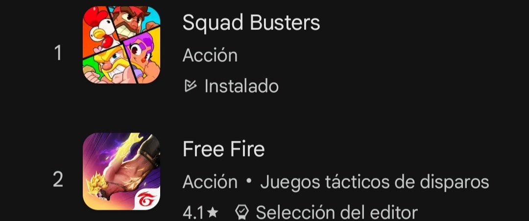 Ojo Squad Busters le gano  a Free fire en top 1 en México