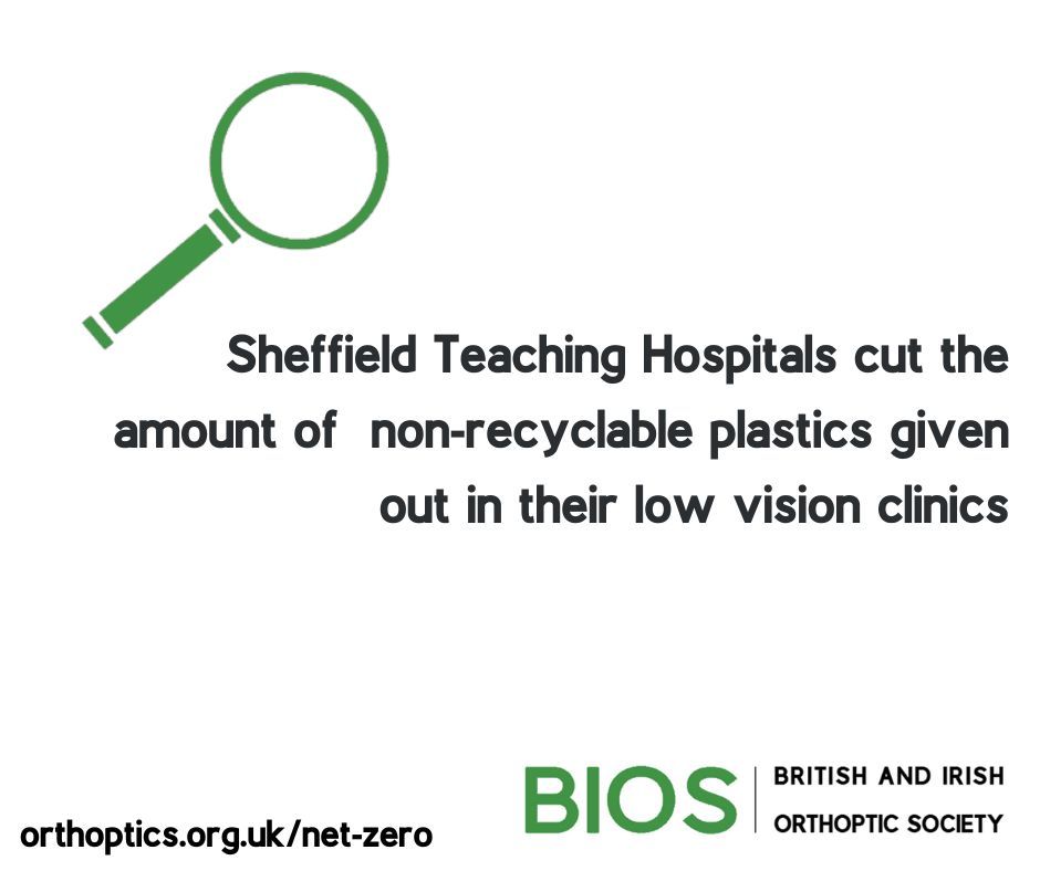 The Low Vision Service at Royal Hallamshire Hospital, @SheffieldHosp has made changes to reduce waste and carbon emissions as much as possible. #GreenerAHP #NetZero Read more: buff.ly/39sJBkW