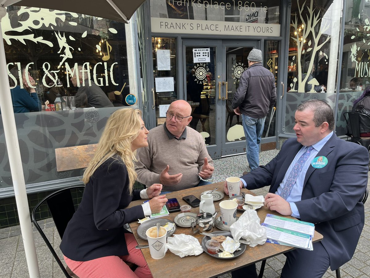 Had a very productive chat with my @fiannafailparty colleague @moloney_emmet who is running for the local elections in the Wexford District and @cynimhurchu who is running in the forthcoming European elections for Ireland South.

#FiannaFail