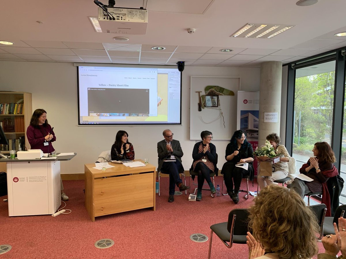 Raluca Tanasescu (she/her) (@rt_multimodelit) on Twitter photo How fitting to end the first day of #TSNI4 with a round table on literary translation AND with a well-deserved celebration of powerhouse Lorna Shaughnessy’s retirement. Celebrating her brilliant poetry and dedication to <a href="/uniofgalway/">Ollscoil na Gaillimhe | University of Galway</a>! Well-planned (or played?) <a href="/GalwayOc/">Anne O'Connor</a>! How fitting to end the first day of #TSNI4 with a round table on literary translation AND with a well-deserved celebration of powerhouse Lorna Shaughnessy’s retirement. Celebrating her brilliant poetry and dedication to <a href="/uniofgalway/">Ollscoil na Gaillimhe | University of Galway</a>! Well-planned (or played?) <a href="/GalwayOc/">Anne O'Connor</a>!