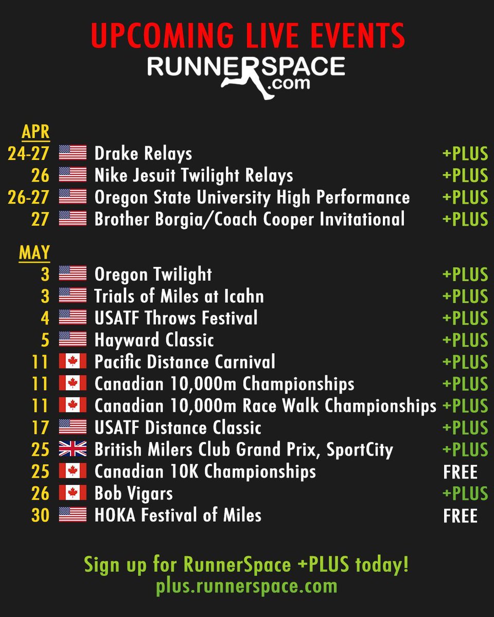 We have an abundance of awesome live broadcasts lined up on @RunnerSpace +PLUS! 📺 See all upcoming live broadcasts ➡️ buff.ly/42Qgm1W