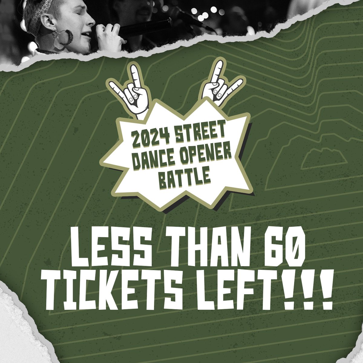 Less than 60 Tickets remaining for the 2024 Street Dance Opener Battle on May 4th! Doors open at 7PM Tickets are $10 and available for purchase at Collins Hall and City Hall. Limited number available, once they're gone, they're gone! This is a 19+ Licensed Event