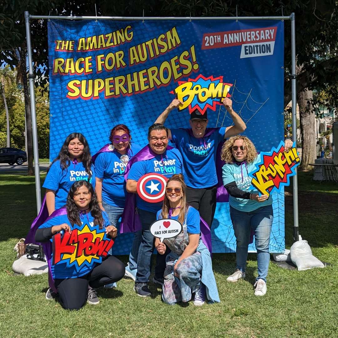 PositiveDev's tweet image. Throwback to our superhero adventure at the San Diego Race for Autism! 

We set up, suited up, and showed up for our community to support an incredible cause. 🏃🏽‍♀️💜

Thank you to everyone who participated and came by to see us!

#TeamPD #ThePositiveWay #AutismCommunity #tbt