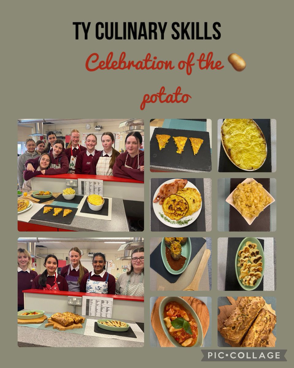 Potato research dishes celebrated in Culinary skills class today. The girls showed versatility, creativity, application of skills and cultural influences. 🤩🤩🥘👩‍🍳👩‍🍳 Well done to you all.