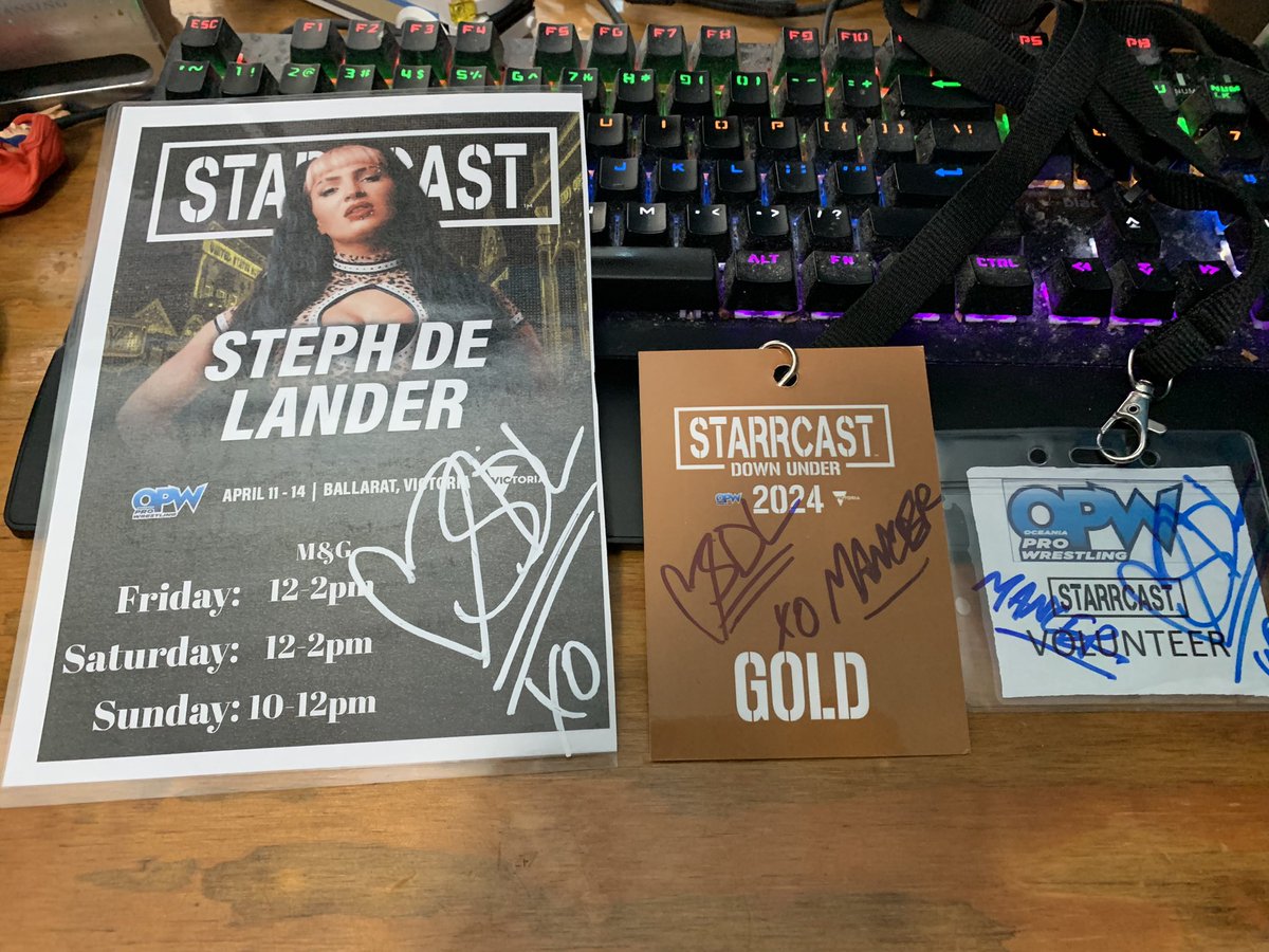 A couple new pieces for the collection: From StarrCast weekend signed by @stephdelander and @ManceWarner