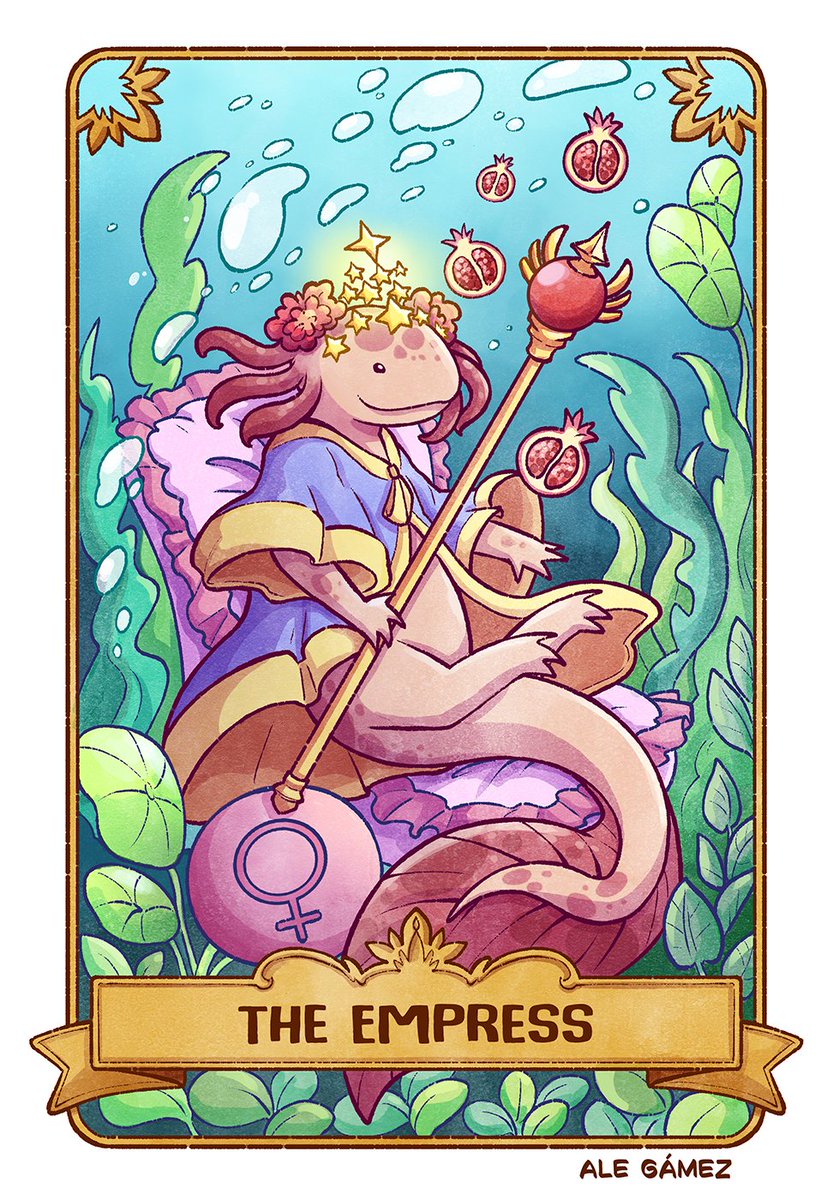 👑The Empress 👑

#AxolotlTarot #Axolotarot #tarot #tarotcards #emperatriz #ajolote #art #illustration