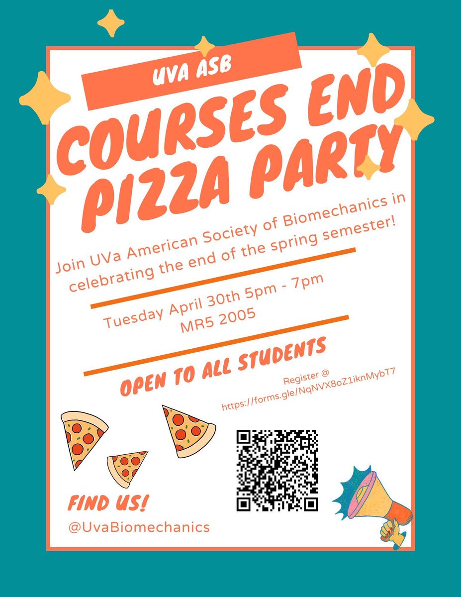 Join us next Tuesday April 30th from 5pm to 7pm in MR5 2005 for a Pizza Party to celebrate the end of courses!