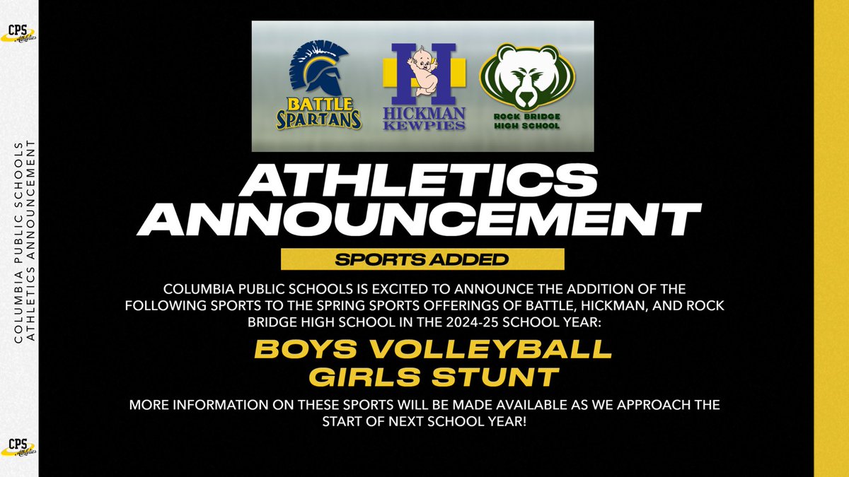 Boys Volleyball and Girls Stunt coming to CPS next year!