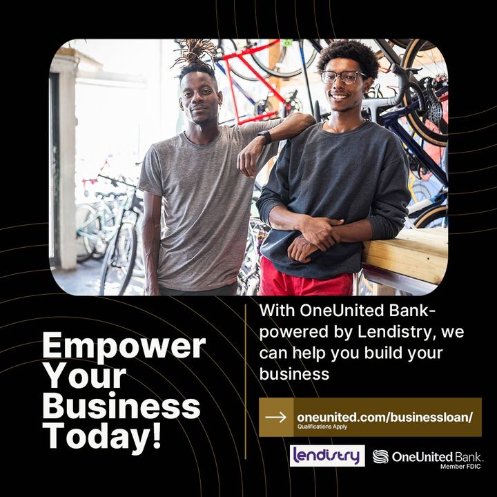 Empower your business aspirations with our small business loan, powered by Lendistry! Secure the funds necessary to fuel your dreams and accomplish your #SmallBusinessGoals! 💼💰 For more information, visit oneunited.com/businessloan/