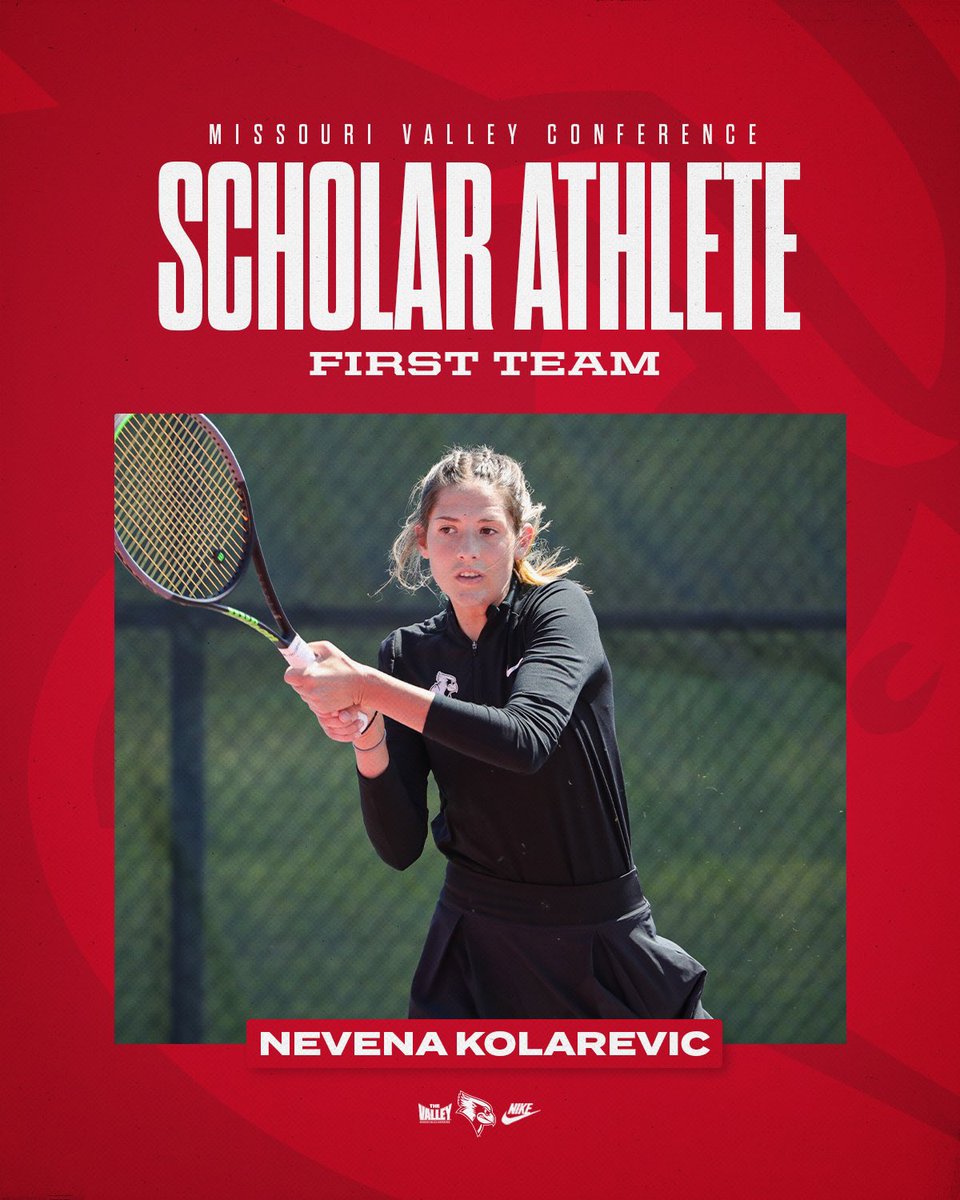 Sophomore Nevena Kolarevic had earned her spot on the 2024 @MVCsports Tennis Scholar Athlete First Team 🙌
