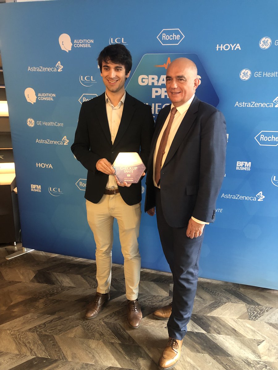 🏆 Fiers d'annoncer notre victoire au Grand Prix Check Up Santé de BFM ! 🎉 Avec #Artha, nous repoussons les limites de l'accessibilité en utilisant le dos pour donner aux personnes malvoyantes une nouvelle perception de leur environnement. Bravo à @Rémi #Innovation #GrandPrixBFM
