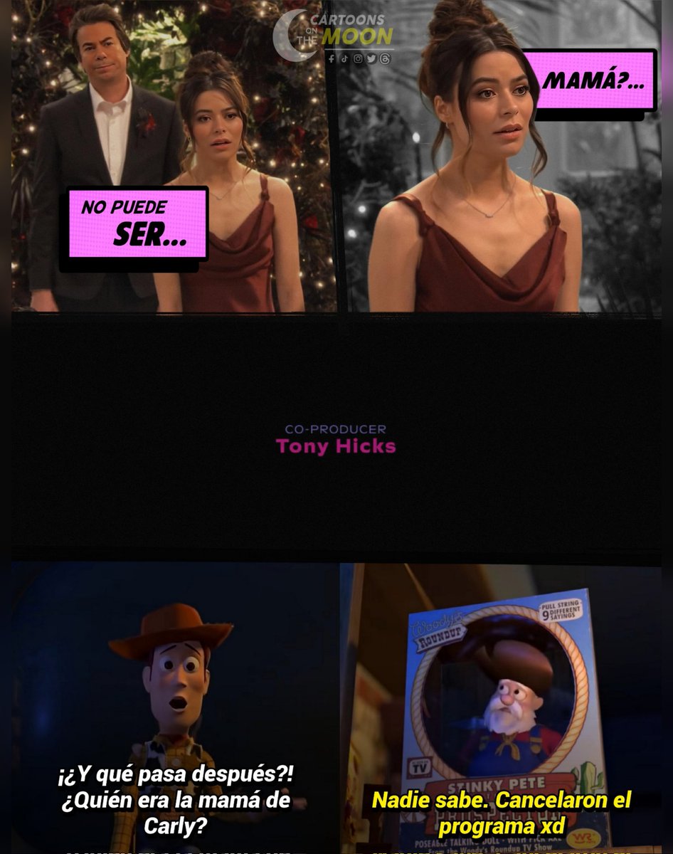 CartoonsOTMoon's tweet photo. Recordatorio de que justo cuando la mamá de Carly y Spencer iba a aparecer en la nueva temporada de 'iCarly'...

🎬 La serie fue cancelada. https://t.co/llmZmareo9