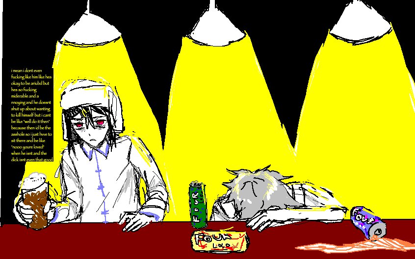 kaworu nagisa drinks three four lokos and passes out while fyodor complains about dazai