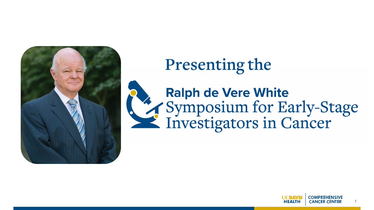 We're proud to announce our annual ESI symposium has a new name to honor @RdeVereWhite of @UCD_Cancer. The inaugural Ralph de Vere White Symposium for Early-Stage Investigators in Cancer begins with roundtable discussions and poster presentations. @UCDavisHealth @PrimoLaraMD