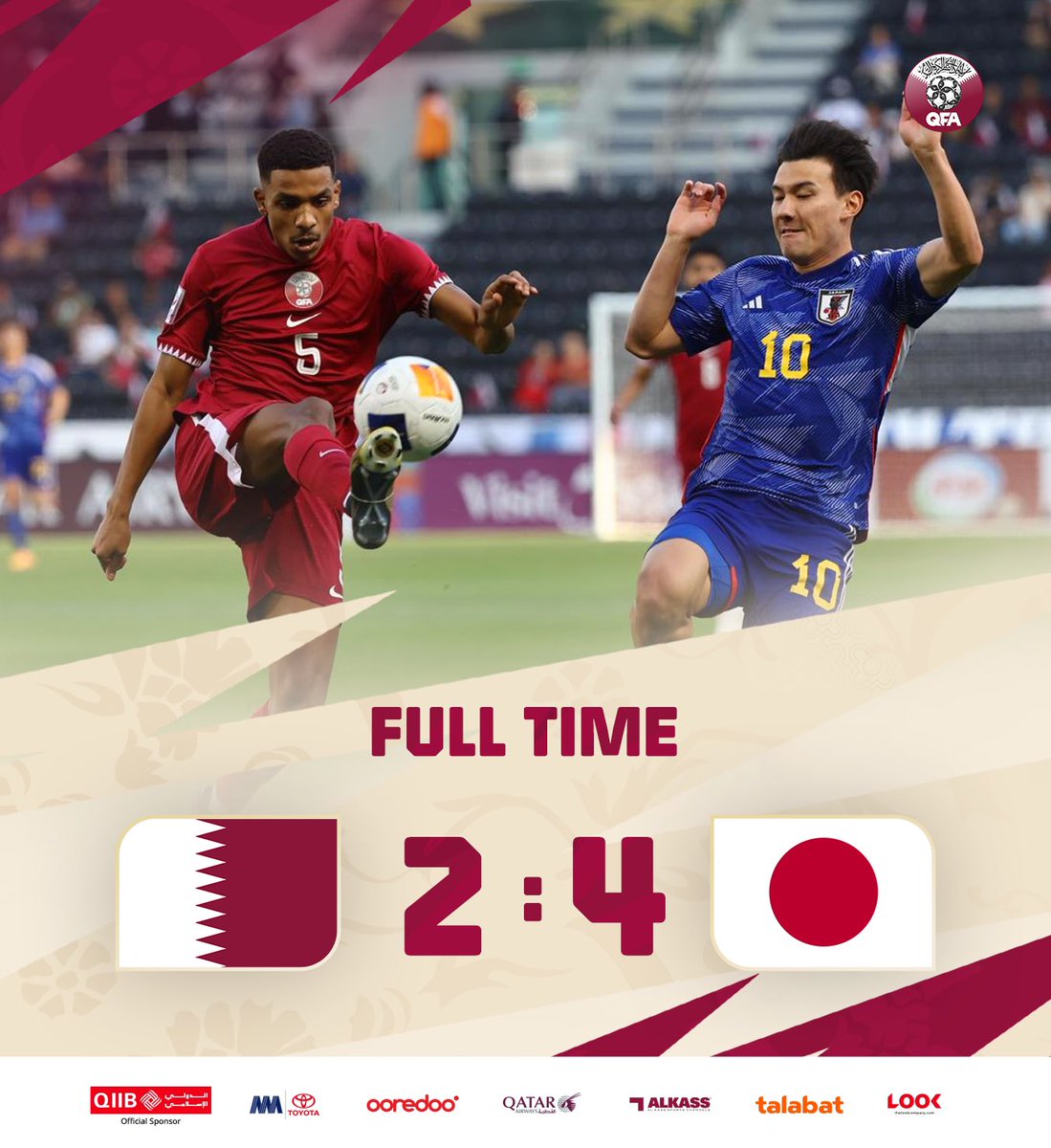 📢 | Full Time Qatar (2) : (4) Japan #AlAnnabi #RoadToParis