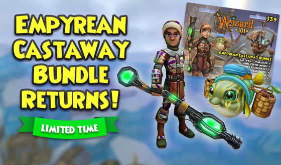 Hail, Stormrider! ⛈️ Now through Thursday, May 2nd, you can get the Empyrean Castaway Bundle in the online cart! Don't miss your chance to get this throwback bundle! eu.wizard101.com/game/empyrean-… #Wizard101Europe