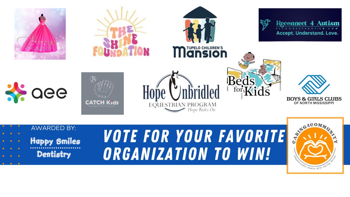 Don't forget to vote and share this post! You can vote daily!

happysmilestupelo.com/caring4communi…