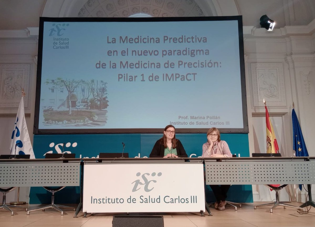 Nuestra directora, Marina Pollán, ha ofrecido hoy una conferencia sobre la Infraestructura IMPaCT de medicina de precisión, en el marco del Máster de Administración Sanitaria de la Escuela Nacional de Sanidad del #ISCIII. Ha sido presentada por nuestra subdirectora Noa Laguna.