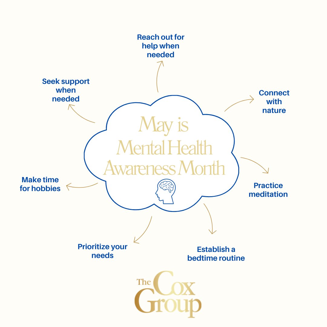 May is Mental Health Awareness Month!!

Here are some tips to prioritize your mental health this month.

#mentalhealth #mentalhealthawarenessmonth #MentalHealthJourney