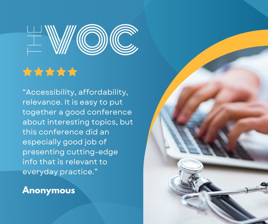 Access all of our VOC conference sessions on-demand! Dive into topics such as dementia, #AIinmedicine, skin cancer, #movementdisorders and so much more. Start your journey to enhancing your skills with #CMEcourses led by industry experts! bit.ly/3wX9c1c #TheVOC