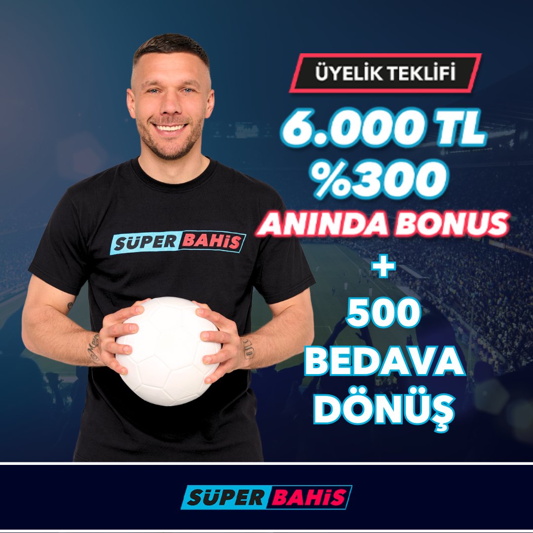 6️⃣0️⃣0️⃣0️⃣TL'ye kadar, %2️⃣0️⃣0️⃣ BONUS➕ 5️⃣0️⃣0️⃣ FS Süperbahis'te hesap oluşturarak ilk yatırımınızı yapıp tamamını spor, veya casinoda çevirdiğinizde 6.000 TL'ye kadar %200 üyelik bonusuna ek olarak 500 bedava dönüş hak kazanabilirsiniz! Üyelik - bit.ly/3y2WFK4