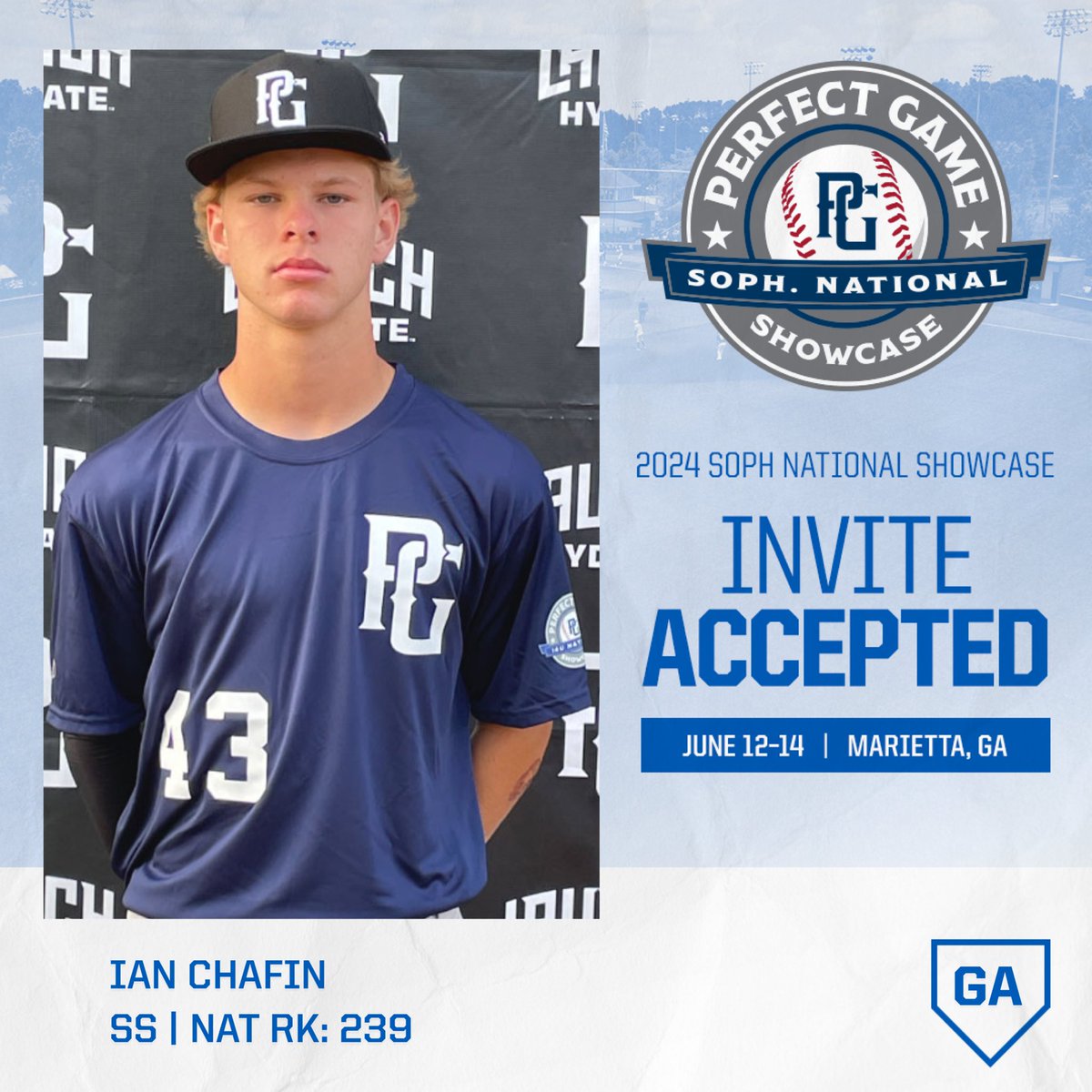 SOPHOMORE NATIONAL INVITE ACCEPTED 🔒 @ian_chafin X #PGSophNational