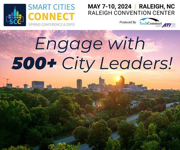 Join us May 7-10 in Raleigh, NC! We’ll see you at #SCC24! We are excited to showcase groundbreaking solutions that redefine urban living and for you to learn from experts in their industry. Cities attend for FREE! Register today: spring.smartcitiesconnect.org/register.html