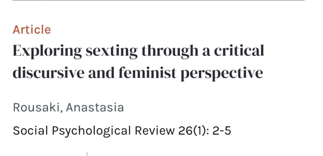 AnastasiaRousak's tweet photo. I am currently @ the UKAIS 2024 conference (having a lovely time!!) but I recently wrote a brief methodological piece for the Social Psychological Review (@socialpsychUK ). It's about using critical discursive psychology to explore gender-related issues such as sexting. 😊 https://t.co/RbdLoKPmWt