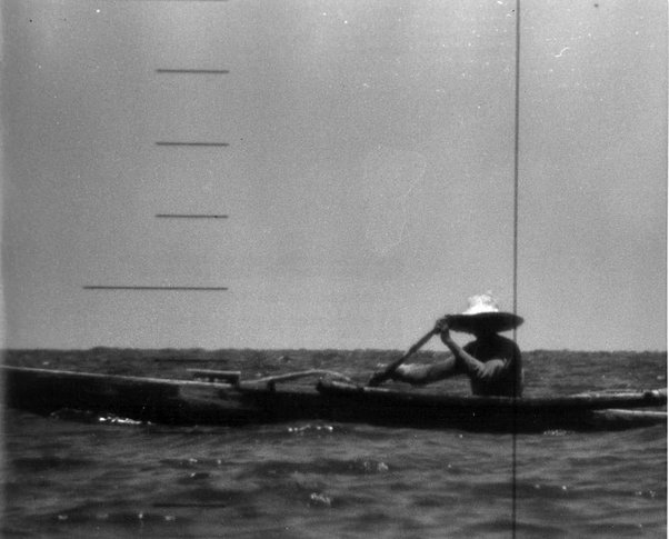 Throughout the USS Triton's secret mission to circumnavigate the world submerged, the only unauthorized individual to spot the submarine during those sixty days was a Filipino man on his canoe, who noticed its periscope. April 1, 1960.  

The Captain, Edward Beach, later wrote in