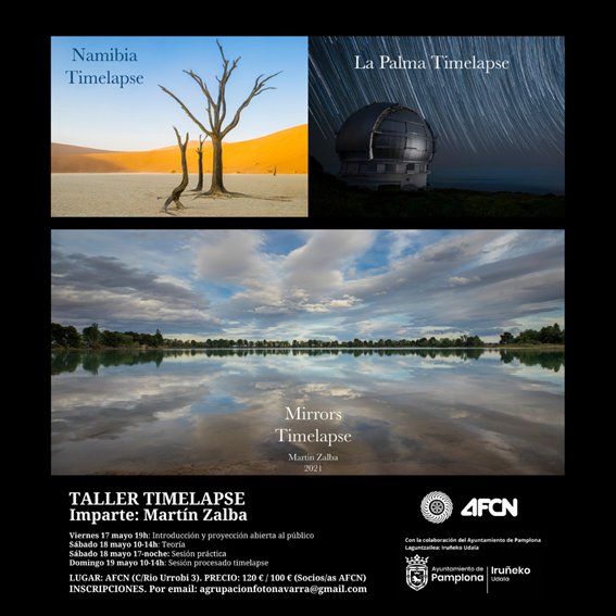 Taller de Time Lapse por Martín Zalba organizado por la Asociación Fotográfica y Cinematográfica de Navarra (AFCN): aftelae.blogspot.com/2024/04/taller…