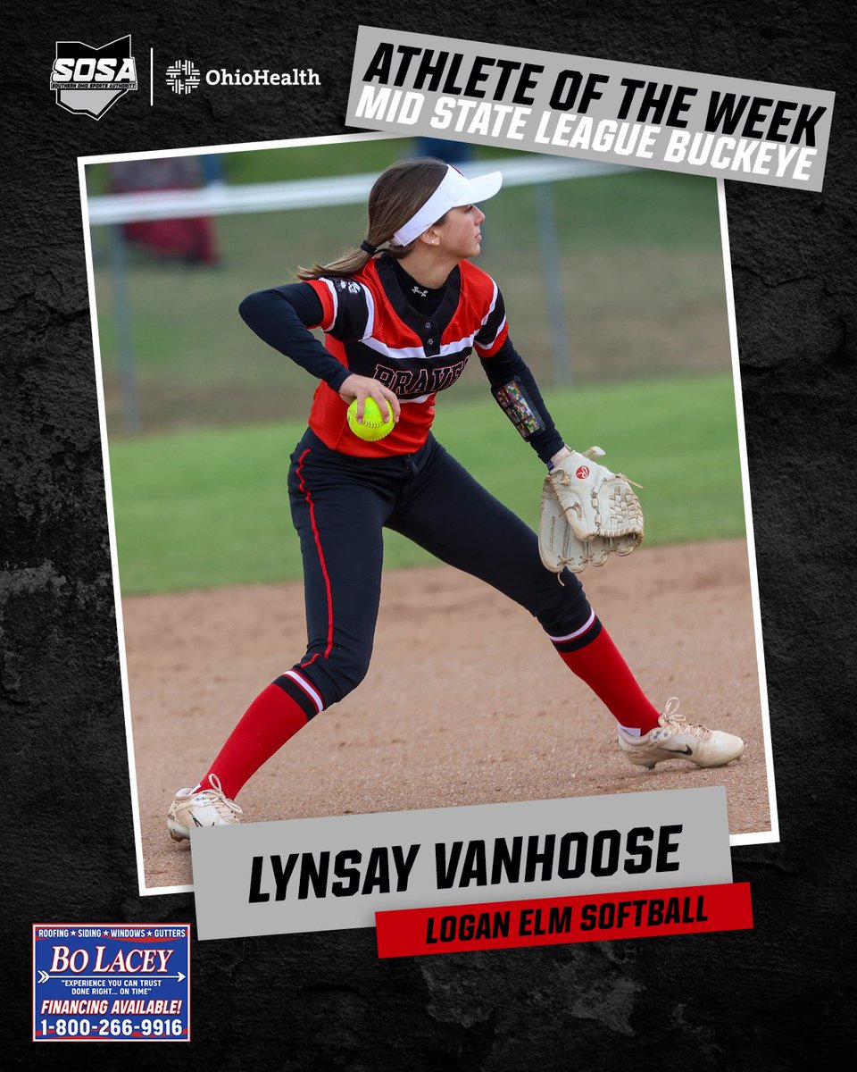 Southern Ohio Sports Authority (@sosaohio) on Twitter photo Our MSL-Buckeye Athlete of the Week, presented by Bo Lacey Construction, is <a href="/lehssoftball/">Logan Elm Softball</a>’s <a href="/lynsay_v/">Lynsay VanHoose</a>.
The senior leadoff spot has aided her team to a 14-3 mark. In the past week, she hit .412 with 10 runs and 4 RBIs. Our MSL-Buckeye Athlete of the Week, presented by Bo Lacey Construction, is <a href="/lehssoftball/">Logan Elm Softball</a>’s <a href="/lynsay_v/">Lynsay VanHoose</a>.
The senior leadoff spot has aided her team to a 14-3 mark. In the past week, she hit .412 with 10 runs and 4 RBIs.