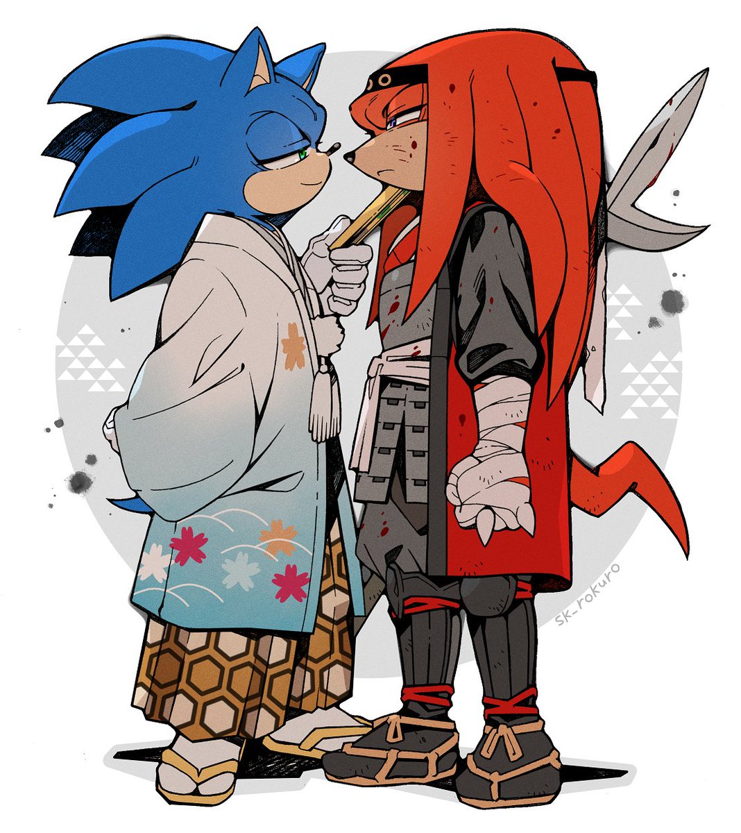 殿と武人🏯
#SonicTheHedgehog
#KnucklesTheEchidna #sonknux