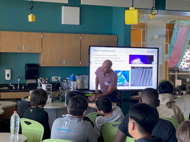 Some of our engineers visited Tointon Academy of Pre-Engineering in Greeley, Colorado, last week to show the bright young minds of 7th grade some of the exciting world of power! Learn more about our corporate citizenship visit bit.ly/3v9jivn @greeleyschools