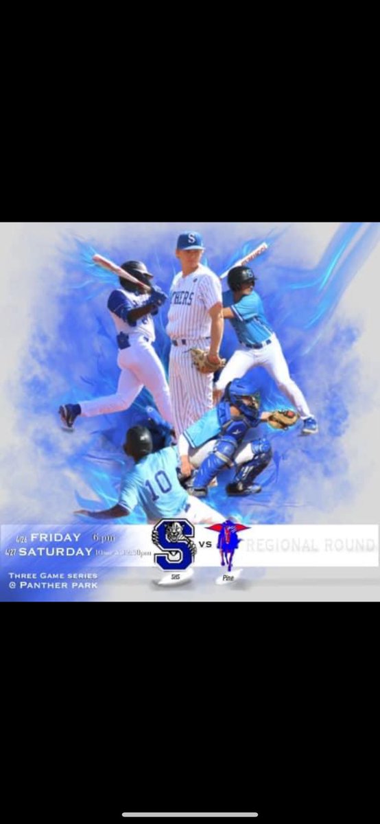 Panthers fans !!
Playoffs 
Friday @6
Sat @10 and @12(if necessary)
If you are Panther fan there only 2 places to be !
Sulphur watching softball in semis
Or Panther Park cheering on your school!
#

#wearblue
#realsznbegins
#goodlucksoftball
#pantherszn