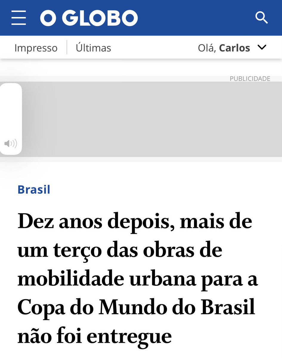 Nunca foi pelo esporte ou pela mobilidade. Não esqueçamos q tudo foi pela maior plataforma de corrupção ja montada no País! Mais do mesmo não dá mais!! No Rio e no Brasil NÃO!! oglobo.globo.com/brasil/noticia…